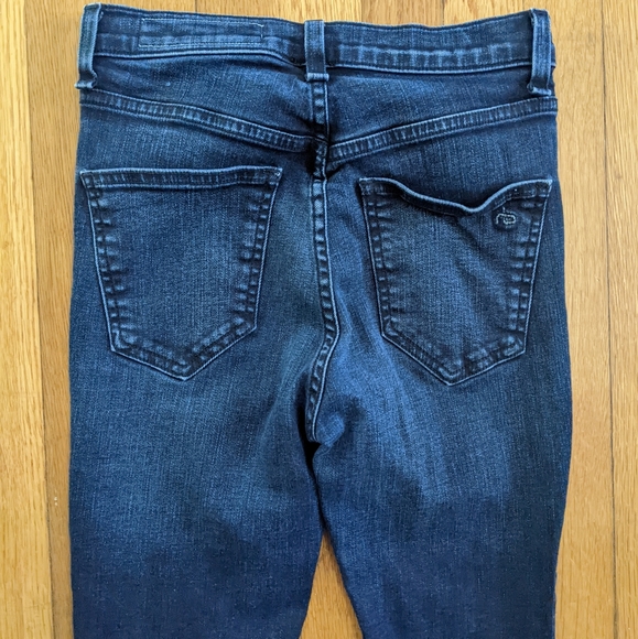 Rag & Bone O Ring Dive Capri skinny cropped zipper jeans 26 - Picture 10 of 10